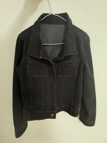 블랙 데님 자켓 사이즈 38