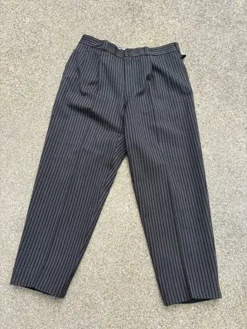 40s 울 개버딘 슬랙스 스트라이프 빈티지 유로 귀중