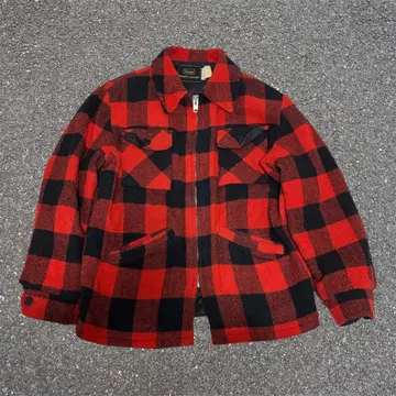 버팔로 체크 충전솜 자켓