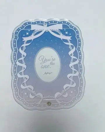 후쿠야 포토 카드 아크릴 프레임 그라데이션 레이스 블루 핑크