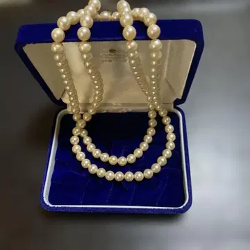 생전 정리 펄 목걸이 실버 각인 있음