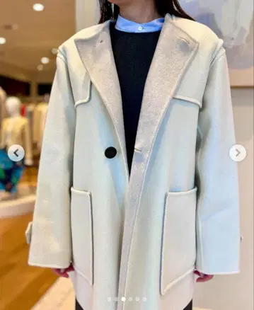 울 더블 페이스 컬러리스 코트