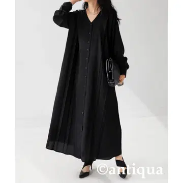 antiqua 안티카 플리츠 원피스 블랙 새상품