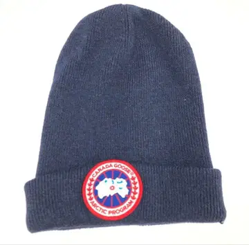 Canada Goose 아크틱 프로그램 니트 모자 네이비