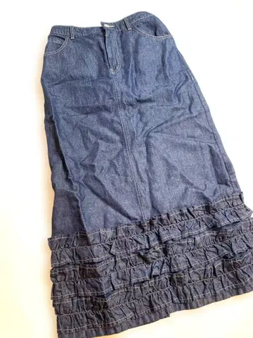 [ 제인 마플 ] 2024SS 코튼 린넨 데님 스커트 새상품