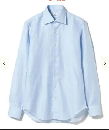 BEAMS F ANDREA 트윌 와이드 칼라 셔츠 SAX13