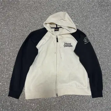 할리데이비슨 지퍼 후드티 래글런