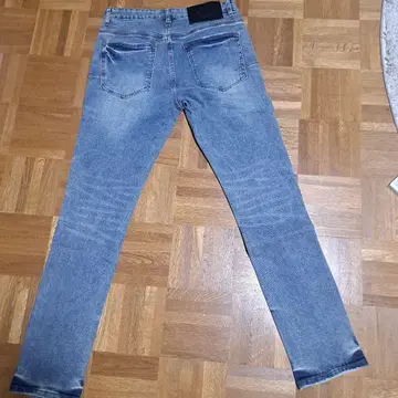 Drip 라이트 블루 데미지 가공 데님 청바지 M 사이즈