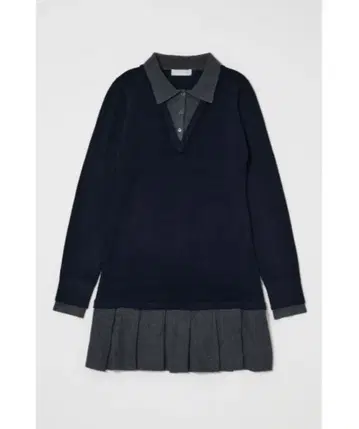 MOUSSY 마우지 레이어드 니트 미니 드레스 LAYERD KNIT