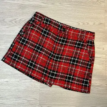 즉시 구매 OK ZARA/숏/미니 스커트/체크/M/766