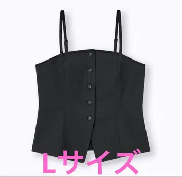 [ 미사용 새상품 ] GU 프론트 버튼 뷔스티에 블랙