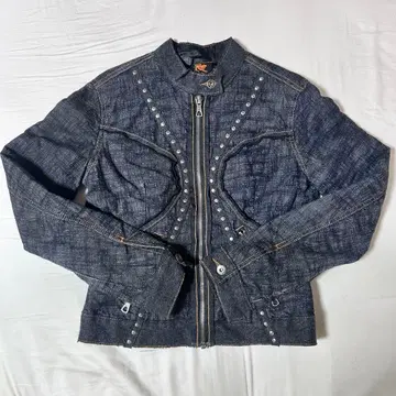 Y2K 스터드 데님 자켓 y2k 아우터 펑크