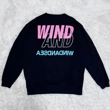 WIND AND SEA 윈드앤씨 맨투맨 트레이닝복 로고 블랙 L