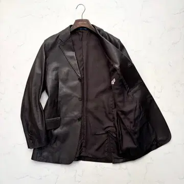 폴스미스 램 가죽 양가죽 테일러드 자켓 브라운 L