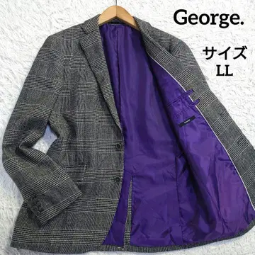빅 사이즈 LL George 테일러드 자켓 글렌체크 XL