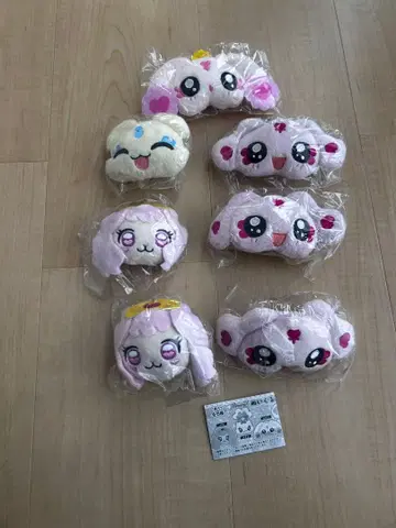 프리큐어 봉제 인형 클립 멕플 미플 루룬 퍼프 7개 세트