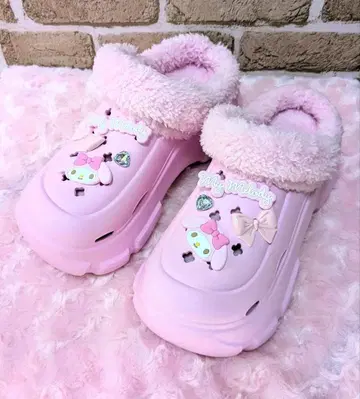 산리오 마이멜로디 보아 샌들 크로그 2way 샌들 L