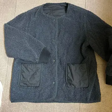 ikka 이카 리버서블 블루종 충전솜 블랙 x 그레이 M