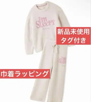 젤라또피케 파우더 쓰리피 로고 자카드 풀오버 & 롱 팬츠