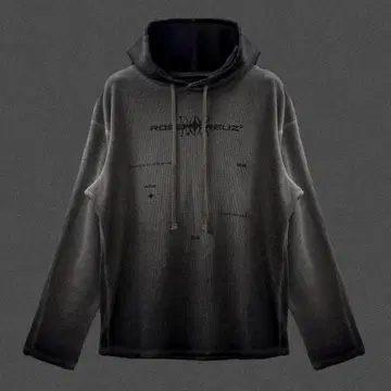 Rosen Kreuz thermal washing hoodie 그레이