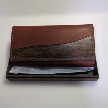 푸에블로 가죽 장지갑 나뭇결 디자인