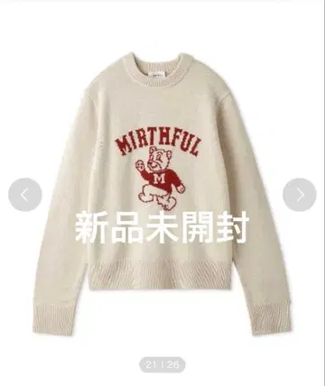 [ 미개봉 새상품 ] Mila Owen 칼리지 모티브 자카드 니트 풀오버