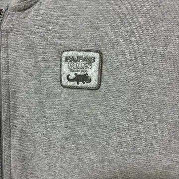 PAPAS PLUS 그레이 후드 부착 트레이닝복