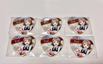 Aqours 와타나베 요우 하트형 캔뱃지 gigo 메이드 러브 라이브