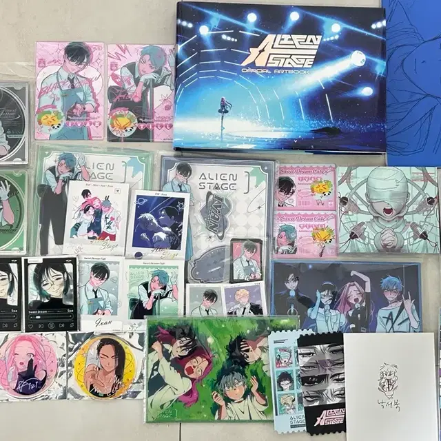 에이스테 메이드증 아크릴 앨범 아트북 낙서북 캔뱃지 알림장 등 일괄 판매