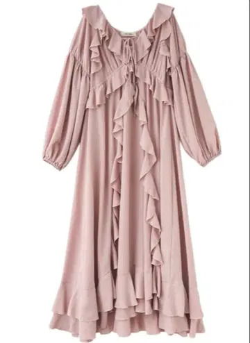 COCODEAL 프릴 롱 원피스