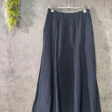 레리움 플레어 스커트 롱 스커트 코듀로이 소재 면 내추럴