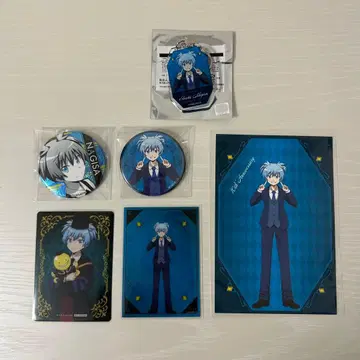 암살교실 시오타 나기사 묶음 판매 캔뱃지 클리어 카드