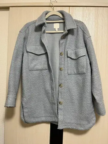 H&M 블루 보아 자켓