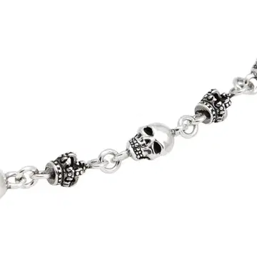 저스틴 데이비스 스컬 크라운 목걸이 45cm