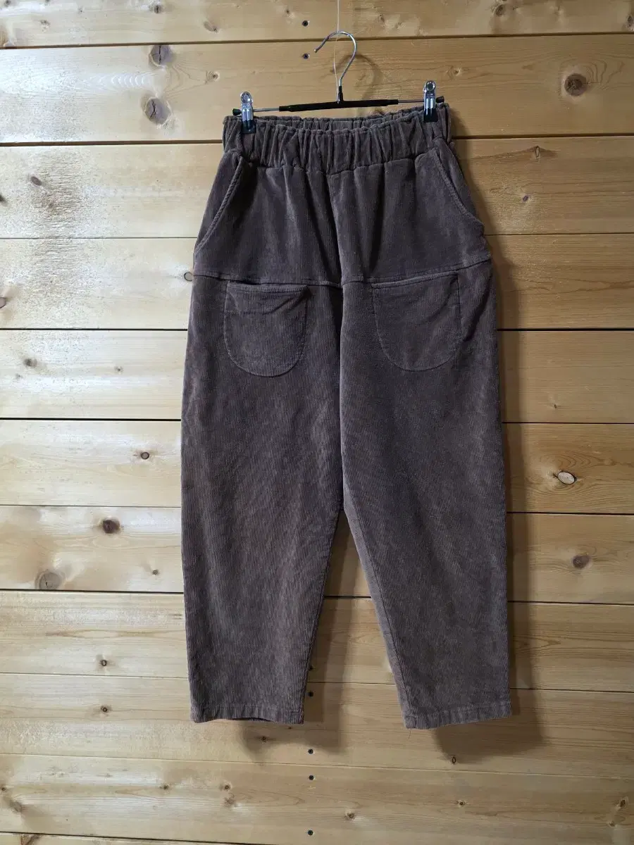 Fleece corduroy banding pants