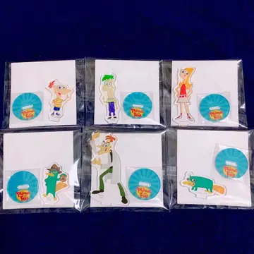 피니어스와 퍼브 아크릴 스탠드 세트 디즈니 채널 피니파