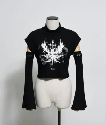 REFLEM 암커버 포함 크롭 T셔츠