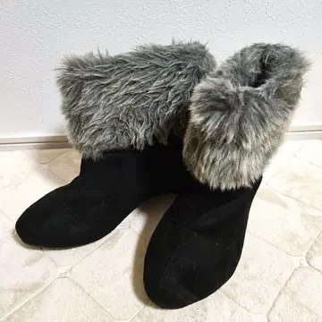 [ Zipper ] 스웨이드 원단 숏부츠 브라운 퍼 포함 M