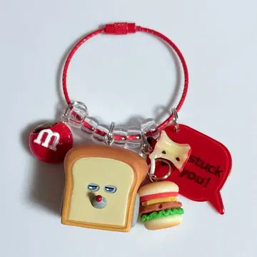 자라자라 키링 자라자라 가챠가챠 빵 도둑 빨간색