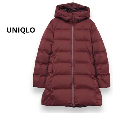 정가 16,390엔 UNIQLO 심리스 다운 코트 보르도 S