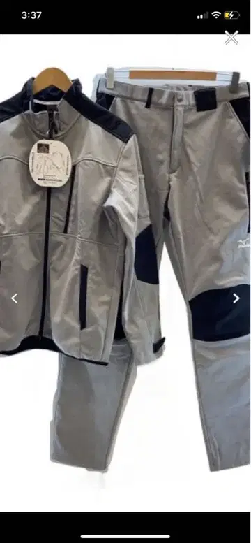 Mizuno 자켓과 팬츠 세트 2XL 그레이/네이비