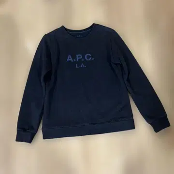 a.p.c. 아페쎄 빅 로고 맨투맨 블랙