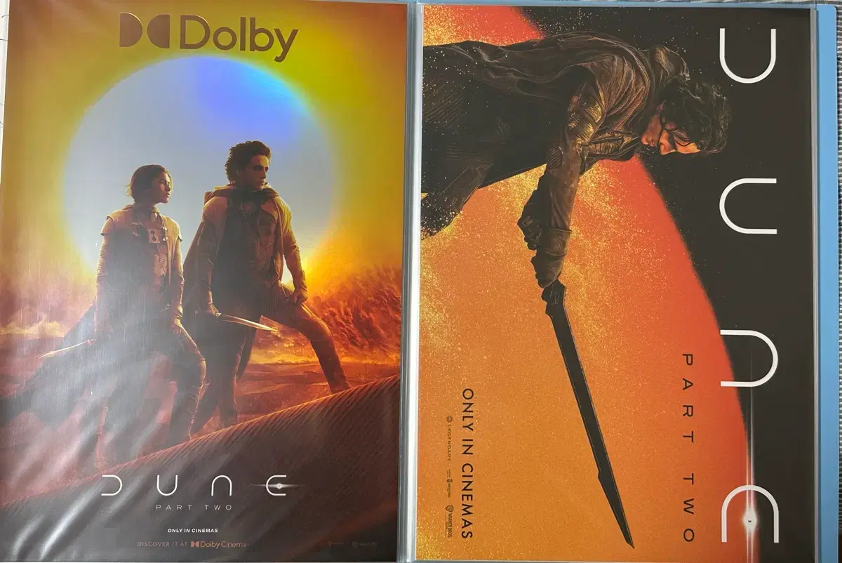 Dune 2 Dolby poster + regular poster (2 pieces) sold as a bulk set