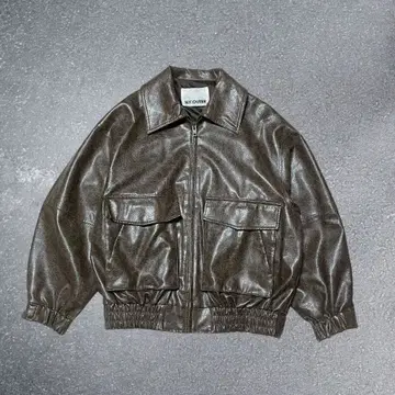 SLY FAUX LEATHER OVERSIZE 블루종