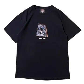 구제 의류 HUF x MARVEL 블랙 스파이더맨 T셔츠 I2297