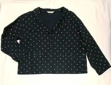 사만사 모스모스 크로스 린넨 도트 무늬 자켓