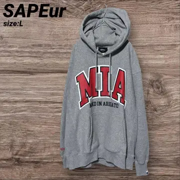 SAPEur 사풀 후드티 그레이 프린트 MIA 후디