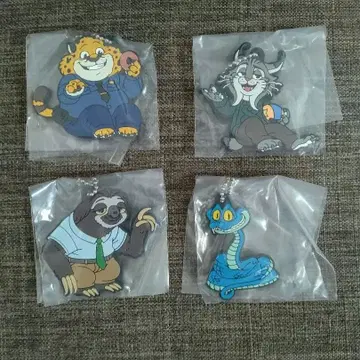 데포라바 주토피아2 러버 키링 4종 세트