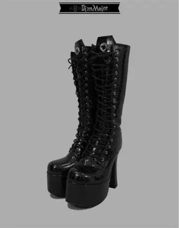 dimmoire HeartCore 레이스업 부츠 [크로코] L 사이즈