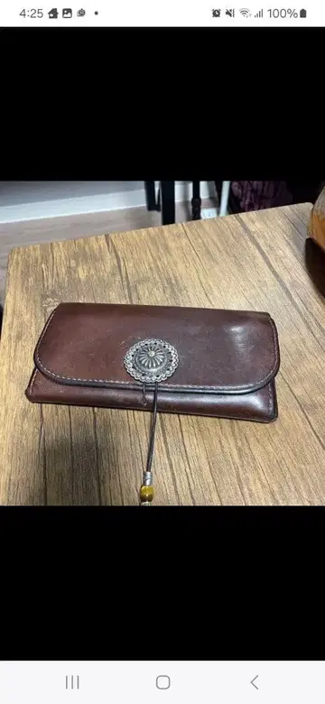 고로즈 goro's 이단 장지갑 브라운 정품